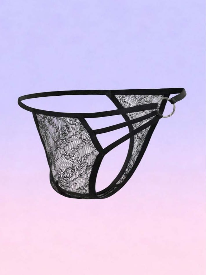 Men's sexy lace hollow out Underwear